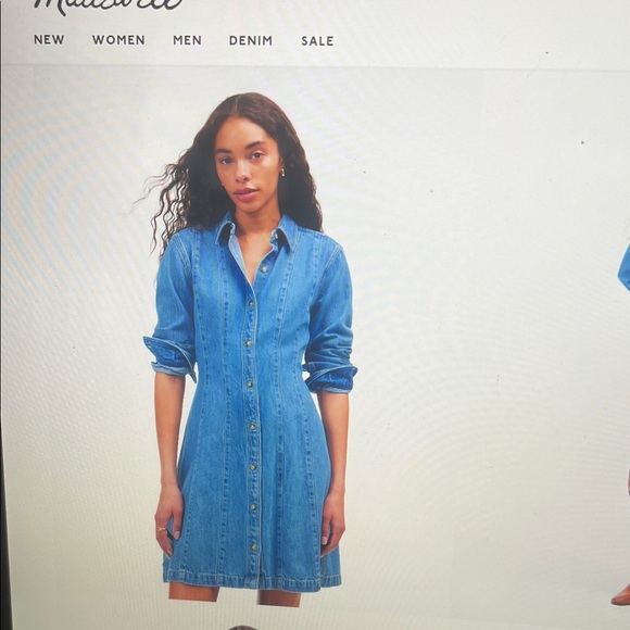 Madewell Blue Denim Mini Dress - Picture 3 of 3